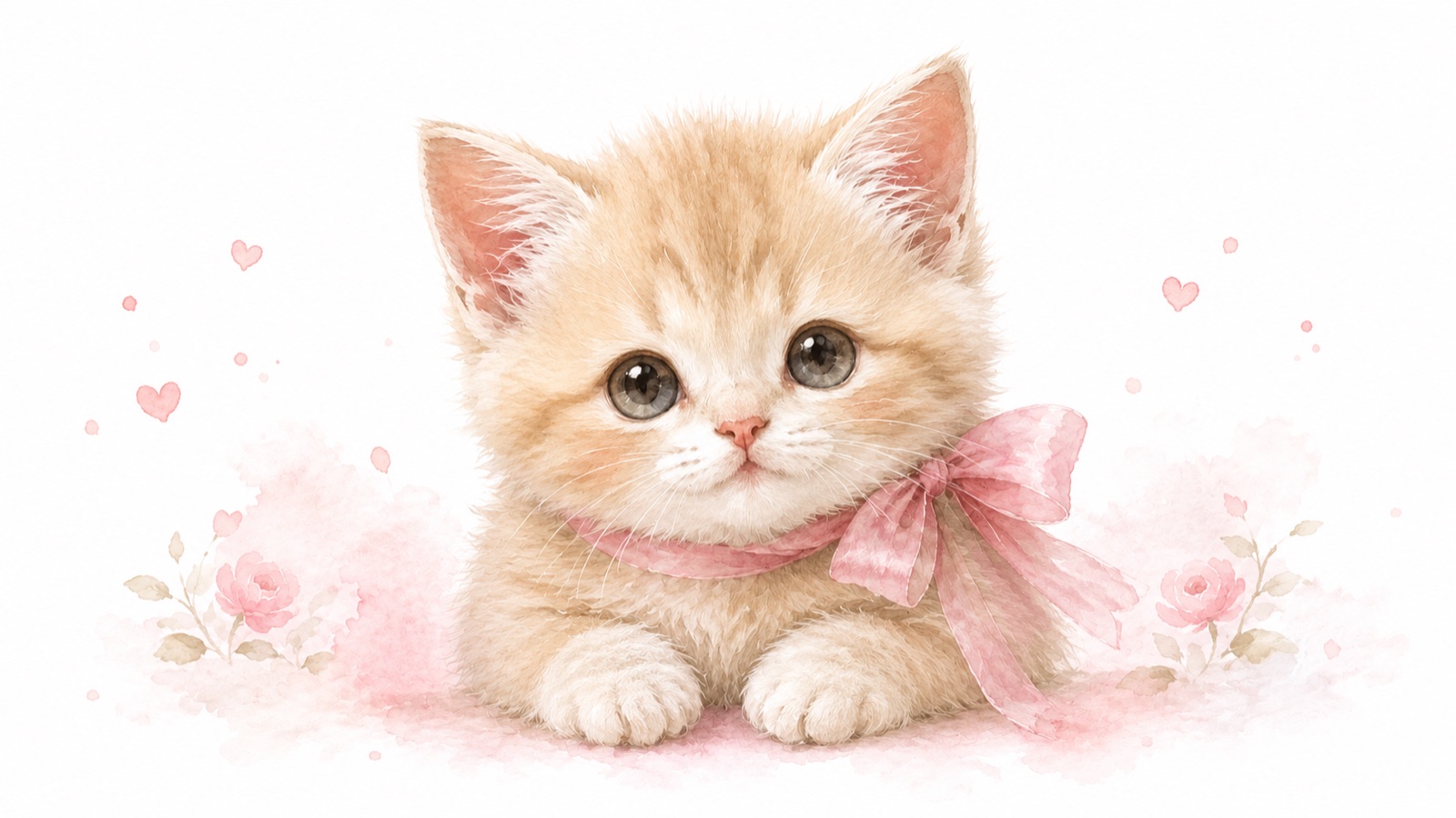 同じ「子猫」を「リアルなタッチ」で描いた例