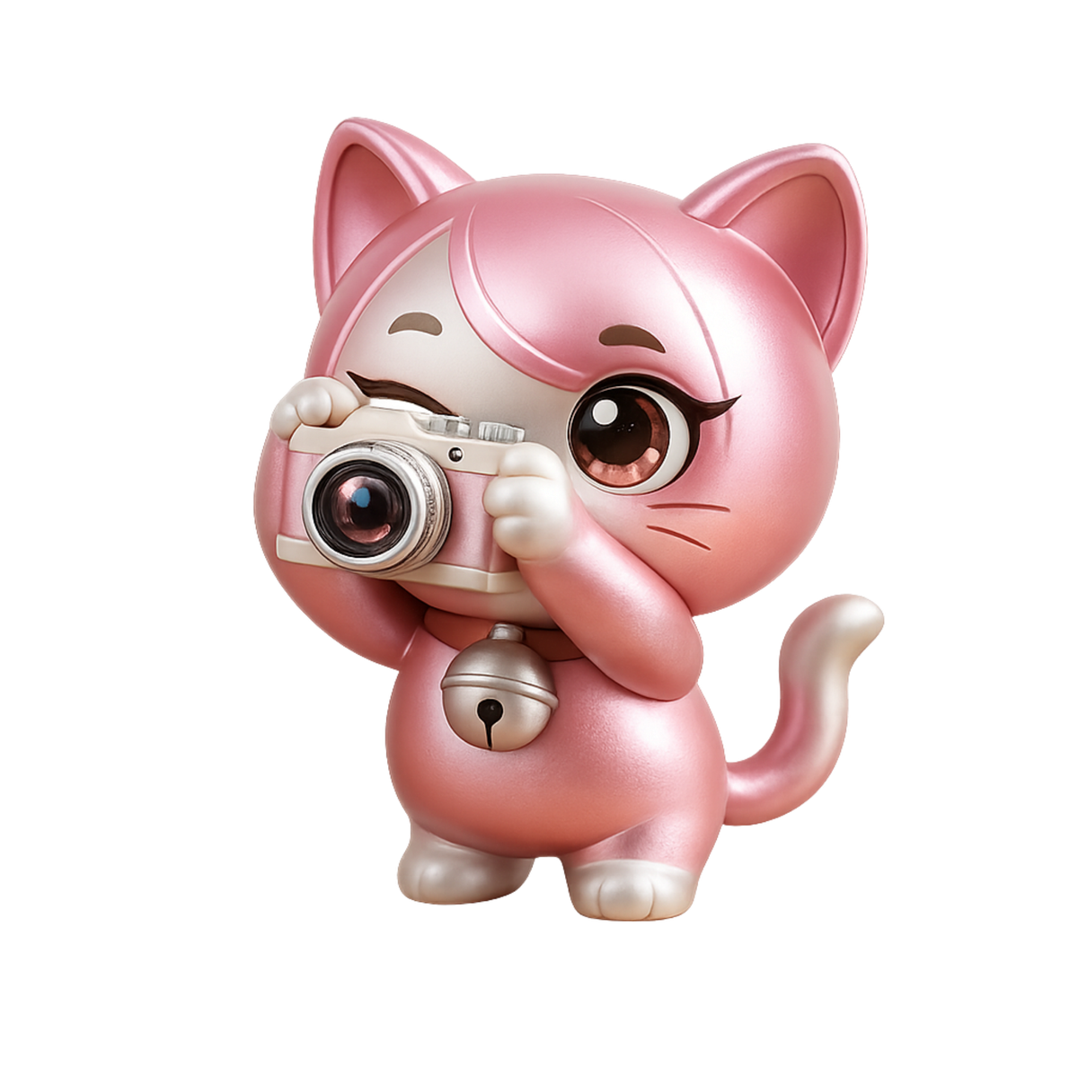 カメラで撮影するすずちゃん
