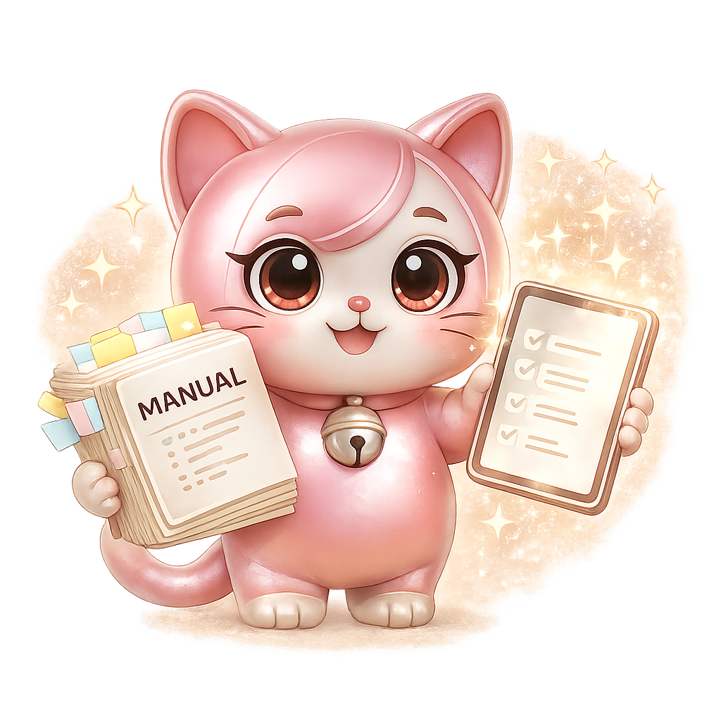 紙マニュアルをタブレットに変換するすずちゃん